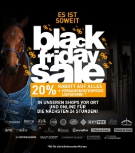 Black Friday bei Horze 20 % Rabatt und kostenfreie Lieferung