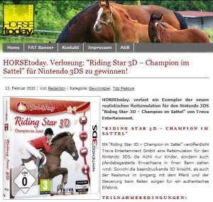 Riding Star 3D HORSEtoday-Gewinnspiel