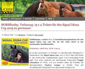 Signal Iduna Cup Tickets zu gewinnen mit HORSEtoday