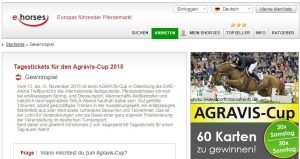 ehorses Gewinnspiel Agravis Cup 2015