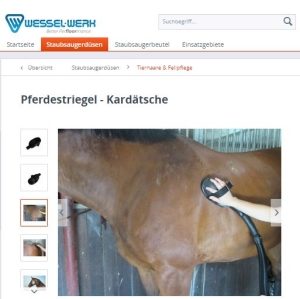 Pferdestriegel Kardätsche Staubsaugeraufsatz von Wessel-Werk