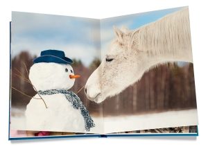 fotobuch Schneemann mit Pferd von fotokasten