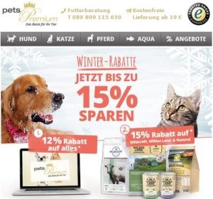 pets Premium Winter Rabatt Gutschein