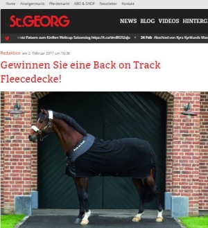 Back on Track Pferdedecke bei St. GEORG zu gewinnen