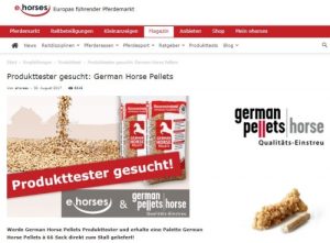 ehorses sucht Produkttester für German Horse Pellets