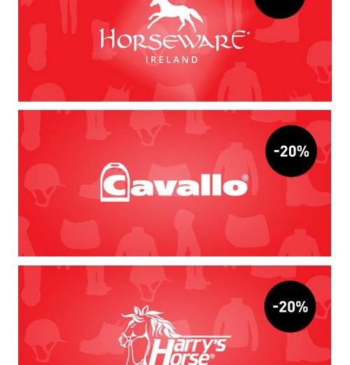 20 % Rabatt auf Horseware, Cavallo und Harry's Horse Produkte