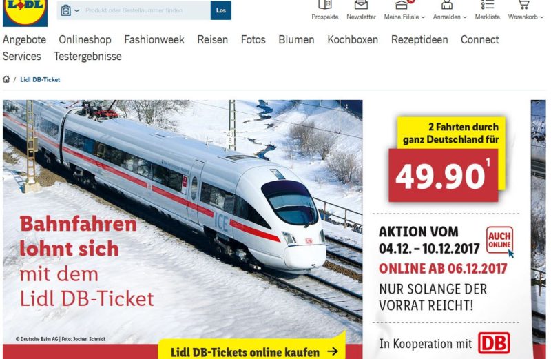Lidl Bahn-Tickets