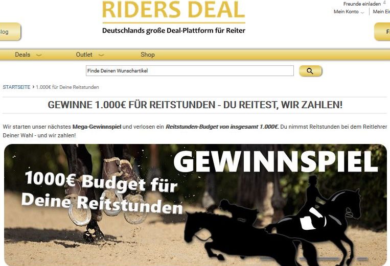 Riders Deal Gewinnspiel Reitstunden