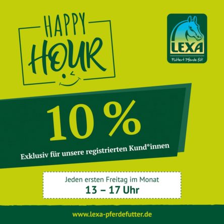 LEXA Pferdefutter Gutschein-Code: 10 % Rabatt in der Happy Hour
