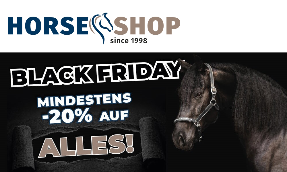 Horse-Shop Landenhausen mindestens 20 % Rabatt auf Alles am Black Friday Wochenende