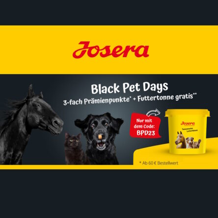 JOSERA Black Pet Days: Futtertonne GRATIS