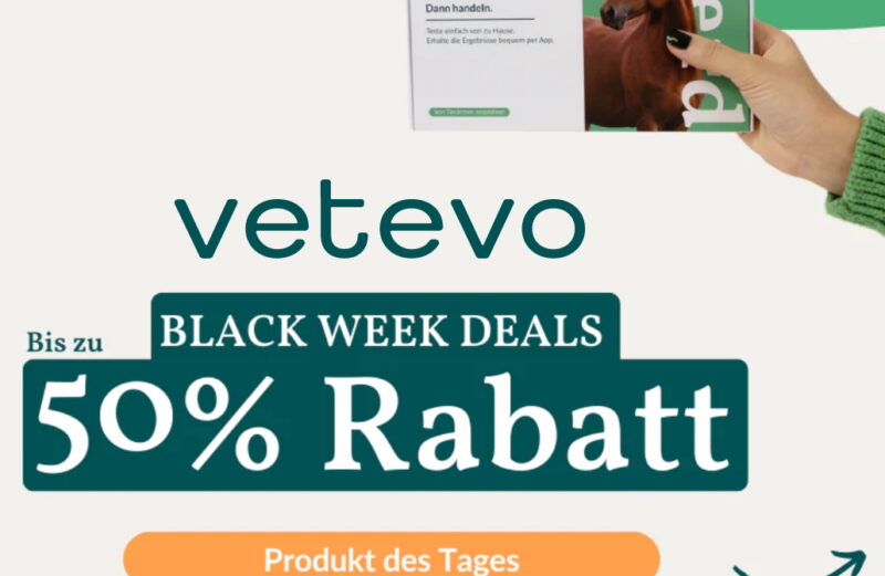 vetevo Black Week Deals bis zu 50 % Rabatt